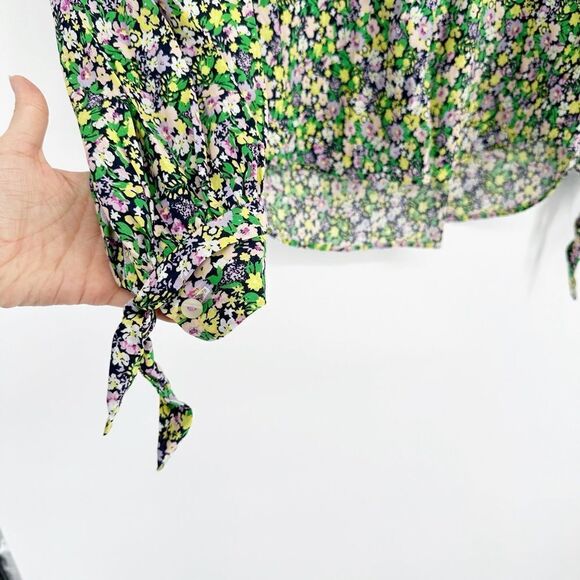 Maeve Anthropologie Ashleigh Puff Sleeved Button Down Blouse Floral Women's S - Picture 5 of 10